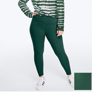 PINK HIGH WAIST COTTON RIB LEGGING